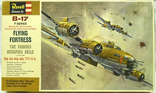 Revell 1/72 B-17F Flying Fortress Memphis Belle, H201-279 plastic model kit